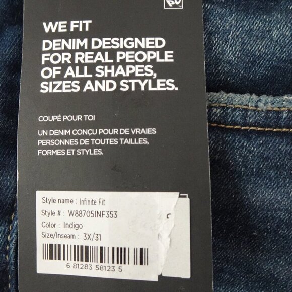 Silver Jeans Infinite Fit Boot Cut Women's Plus Size 3X Blue Denim Stretch - Picture 9 of 11